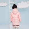 Long Down Jacket Asia Sizing “Pink Black”