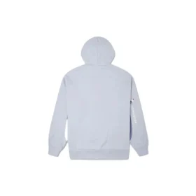 Loose Colorblock Fleece Lined Hoodie Light Blue