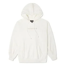 Loose Knit Hoodie Creamy White