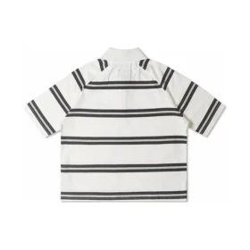 Marquis Short-Sleeve Polo Asia Sizing “White Black”