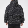 Men”s Converse Athleisure Casual Sports Splash Ink Printing Hooded Fleece Lined Pullover Full Print