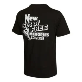 Men”s Converse Back Printing Casual Round Neck Short Sleeve Black