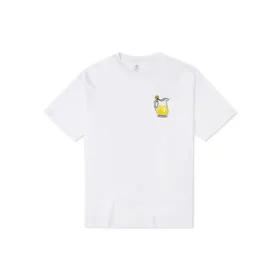Men”s Converse Cartoon Printing Loose Sports Round Neck Short Sleeve White Men”s Converse Cartoon Printing Loose Sports Round Neck Short Sleeve White