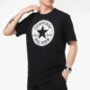 Men”s Converse Chuck Pattern Round Neck Casual Sports Breathable Short Sleeve Black