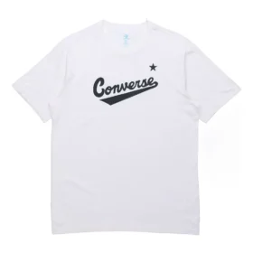 Men”s Converse Classic Alphabet Pattern Short Sleeve White Men”s Converse Classic Alphabet Pattern Short Sleeve White