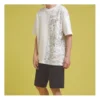 Men”s Converse Flame Pattern Logo Casual Short Sleeve White
