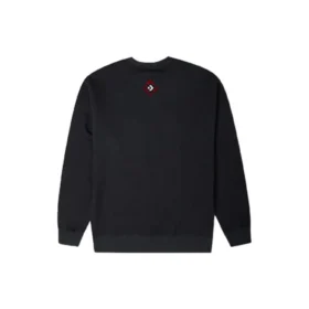 Men”s Converse New Year Series Chest Pocket Fleece Lined Round Neck Pullover Dark Black