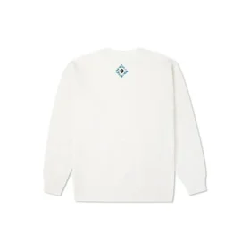 Men”s Converse New Year Series Chest Pocket Fleece Lined Round Neck Pullover Milk White