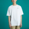 Men”s Converse Skate Loose Printing Sports Round Neck Short Sleeve White