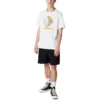 Men”s Converse Skeleton Printing Knit Round Neck Short Sleeve White