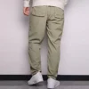 Men”s Converse Solid Color Woven Straight-Leg Casual Pants/Trousers light grey Green