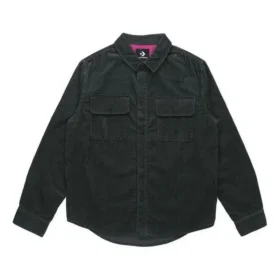 Men”s Converse Sports Cargo corduroy Shirt Jacket Black Men”s Converse Sports Cargo corduroy Shirt Jacket Black