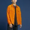 Men”s Converse Sports Cargo corduroy Shirt Jacket Yellow