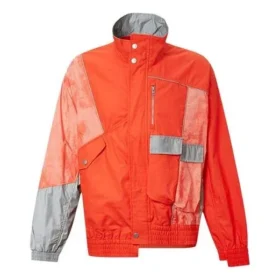 Men”s Converse x Feng Chen Wang Crossover Splicing Contrasting Colors Casual Sports Jacket Orange Men”s Converse x Feng Chen Wang Crossover Splicing Contrasting Colors Casual Sports Jacket Orange