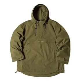 Men”s Converse x Kim Jones Crossover Casual Sports Half Zipper Hooded Jacket Military Green