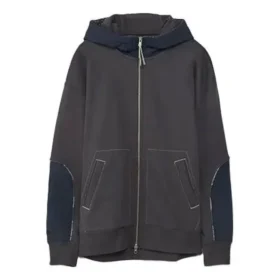 Men”s Converse x Paria Farzaneh Crossover Splicing Hooded Zipper Jacket Blue Men”s Converse x Paria Farzaneh Crossover Splicing Hooded Zipper Jacket Blue