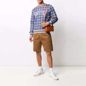 Men”s Converse x Todd Snyder Crossover Series Plaid Pattern Loose Long Sleeves Blue