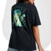 Mushroom Graphic T-Shirt Asia Sizing “Black Teal”