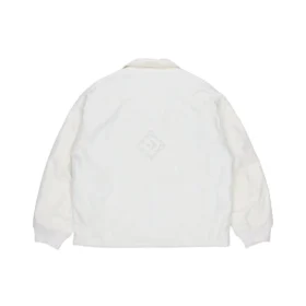New Year Series Logo Printing Lapel Sports Jacket Creamy White