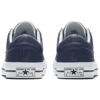 One Star Perforated Leather Low Top Navy