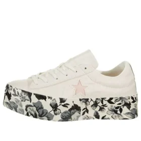 One Star Platform Ox Canvas Shoes White/Black/Pink