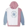 Oversized Color-Blocked Pullover Hoodie Asia Sizing “Pink Aura”