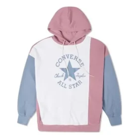 Oversized Color-Blocked Pullover Hoodie Asia Sizing “Pink Aura Multi”