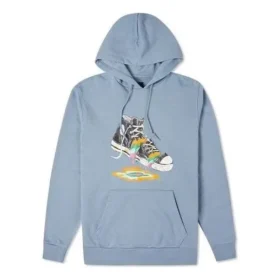 Paint Drip Graphic Pullover Hoodie Asia Sizing “Vintage Blue”