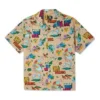 Plant Print Resort Shirt Asia Sizing “Nomad Khaki”