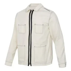Pocket Woven Long Sleeves Jacket Asia Sizing “White”