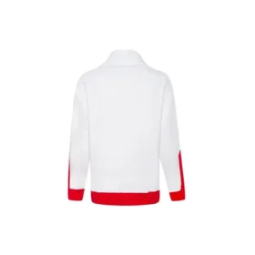 Printed Funnel Neck Sweatshirt Asia Sizing “Red”