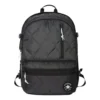 Quilted Straight Edge Backpack “Black”