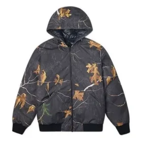 Real Tree Reversible Jacket Leaves Printing Asia Sizing “Black”