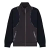 Reflective Strip Stand Collar Jacket Purple