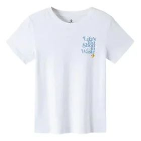 Renew LifeAsia Sizing “s Too Short To Waste Wake-Up Call Graphic Tee “White”