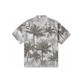 Resort Palm Trees Button-Down Shirt Asia Sizing “Black Palm”