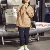 Retro Casual Hooded Jacket Couple Style Asia Sizing “Khaki”