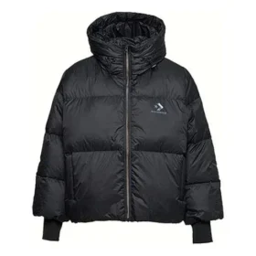 Short Down Fill Puffer Hooded Jacket Asia Sizing “Black”