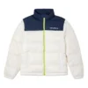Short Down Jacket Asia Sizing “White Midnight Navy”
