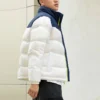 Short Down Jacket Asia Sizing “White Midnight Navy”