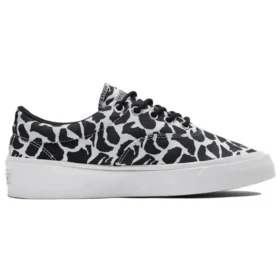 Skidgrip Stylish Low Top Casual Canvas Shoes Black Gray Printing “Black Gray”
