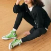 Solid Color Loose Knit V neck Hoodie Black