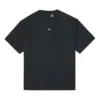 Solid Color Loose Round Neck Short Sleeve Couple Style Black
