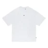 Solid Color Loose Round Neck Short Sleeve Couple Style White