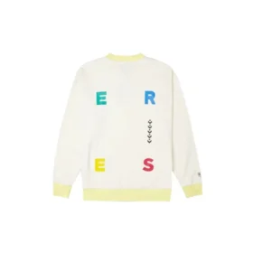 Sports Contrast Letter Print Crew Neck Sweatshirt Asia Sizing “White”
