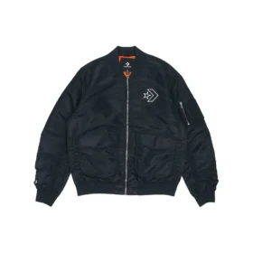 SS22 Logo Loose Sports Retro aviator Jacket Unisex Black