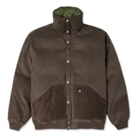 Stand Collar Down Jacket Asia Sizing “Brown”