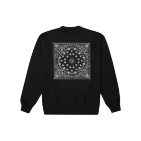 Star Chevron Paisley Pattern Sweatshirt Asia Sizing “Black”