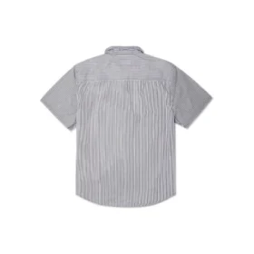 Striped Woven Carpenter Button Down Asia Sizing “Grey”