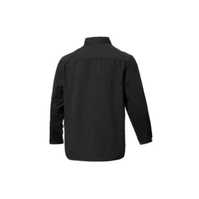 Twill Long Sleeve Button Down Asia Sizing “Black”